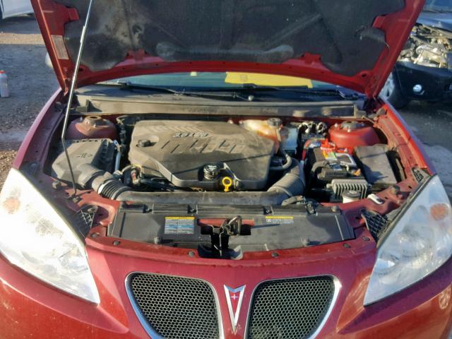 1G2ZH17N484157210 - 2008 PONTIAC G6 GT BURGUNDY photo 7