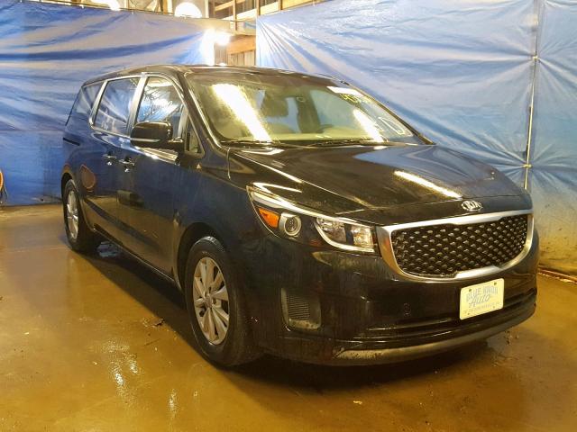 KNDMA5C14F6050180 - 2015 KIA SEDONA L BLACK photo 1