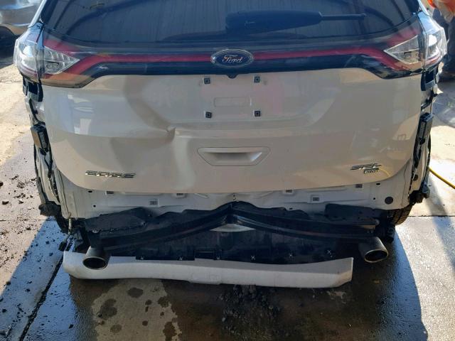 2FMPK4J8XGBB76420 - 2016 FORD EDGE SEL WHITE photo 9