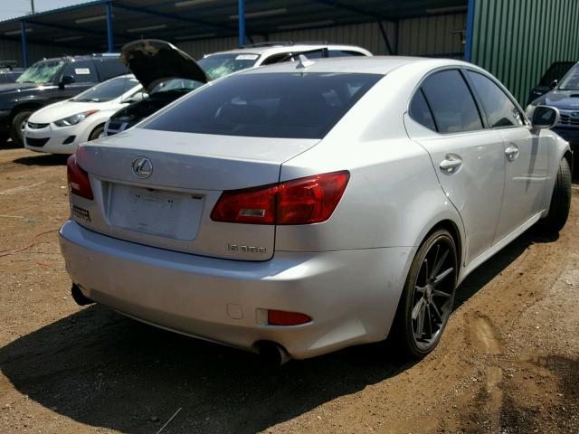 JTHBE262872011243 - 2007 LEXUS IS 350 SILVER photo 4