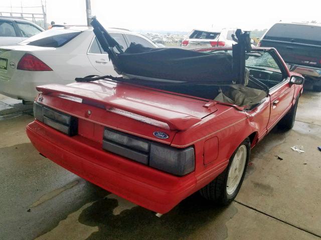 1FACP44E7NF175698 - 1992 FORD MUSTANG LX RED photo 4