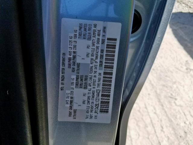 JM1CW2BL1C0144403 - 2012 MAZDA 5 BLUE photo 10