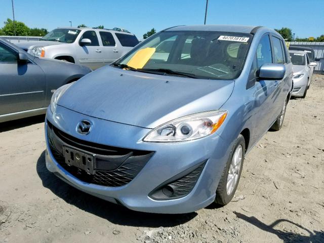 JM1CW2BL1C0144403 - 2012 MAZDA 5 BLUE photo 2