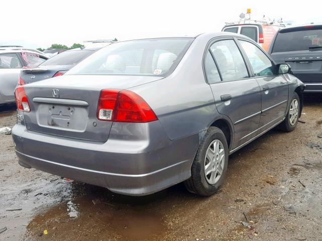 2HGES16365H587168 - 2005 HONDA CIVIC DX V GRAY photo 4