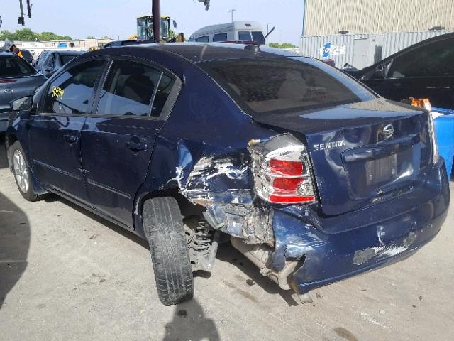 3N1AB61E59L651560 - 2009 NISSAN SENTRA 2.0 BLUE photo 3