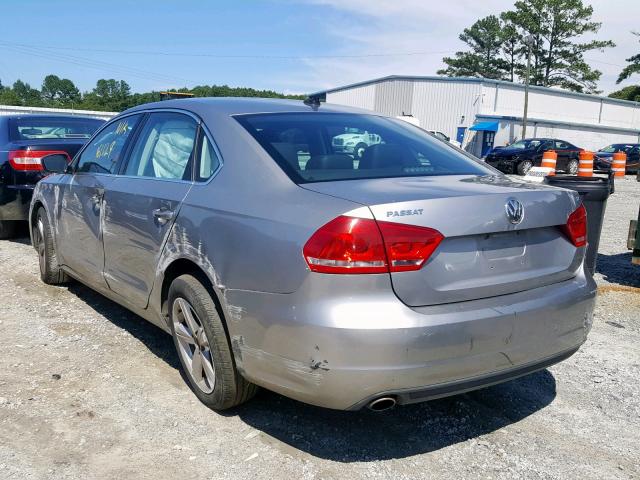 1VWBP7A34DC069166 - 2013 VOLKSWAGEN PASSAT SE SILVER photo 3