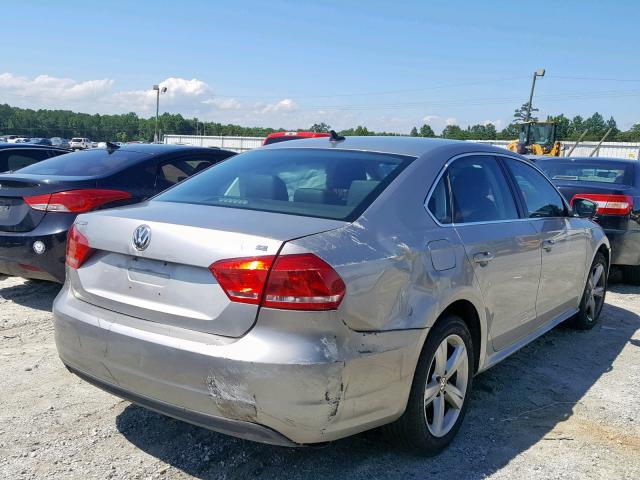 1VWBP7A34DC069166 - 2013 VOLKSWAGEN PASSAT SE SILVER photo 4