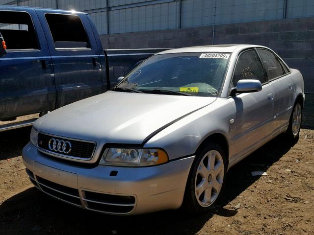 WAURD68D21A093652 - 2001 AUDI S4 2.7 QUA SILVER photo 2