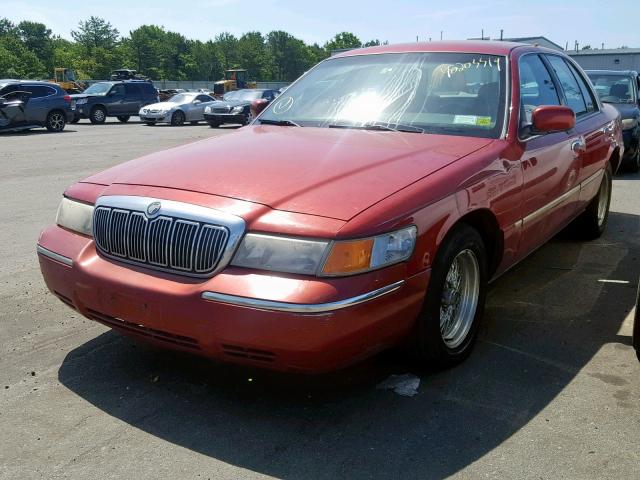 2MEFM75W5WX600185 - 1998 MERCURY GRAND MARQ RED photo 2