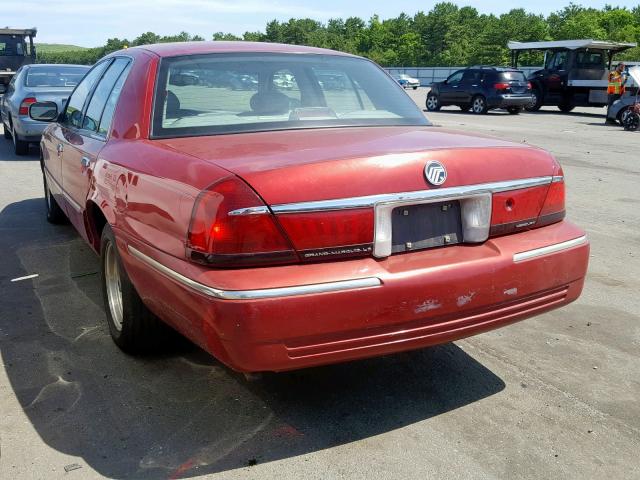 2MEFM75W5WX600185 - 1998 MERCURY GRAND MARQ RED photo 3