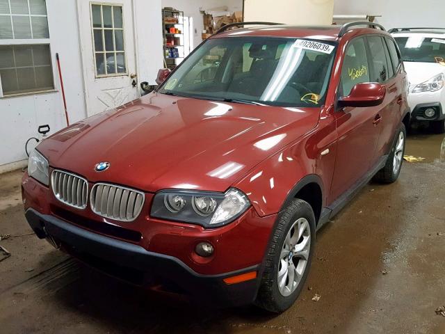 WBXPC9C46AWJ35512 - 2010 BMW X3 XDRIVE3 RED photo 2