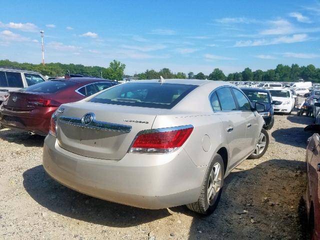 1G4GB5EG0AF133976 - 2010 BUICK LACROSSE C BEIGE photo 4