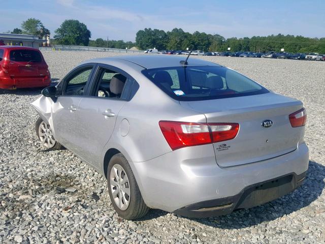 KNADM4A39E6415485 - 2014 KIA RIO LX SILVER photo 3