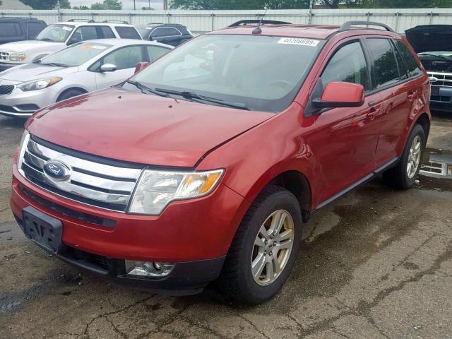 2FMDK48C08BA02922 - 2008 FORD EDGE SEL RED photo 2