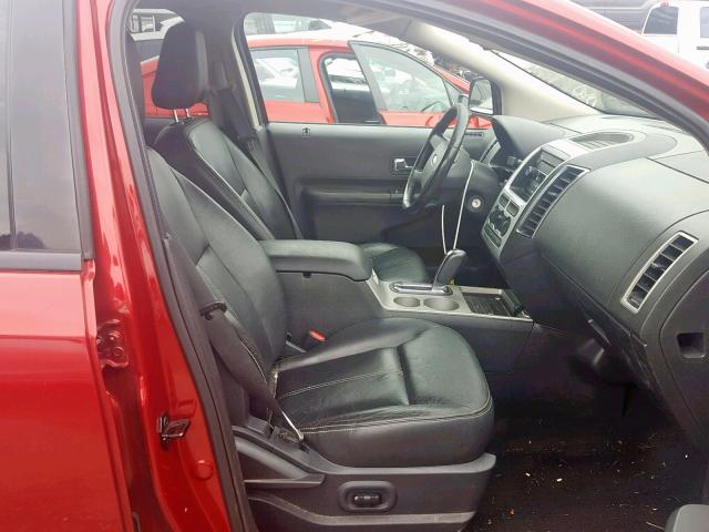 2FMDK48C08BA02922 - 2008 FORD EDGE SEL RED photo 5