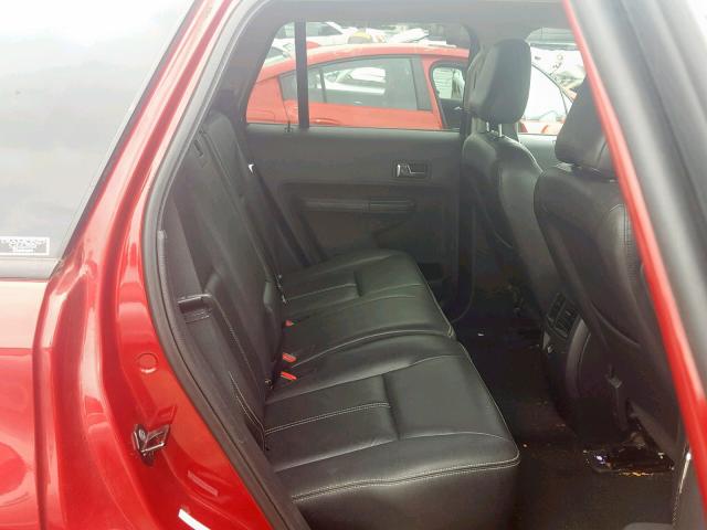 2FMDK48C08BA02922 - 2008 FORD EDGE SEL RED photo 6