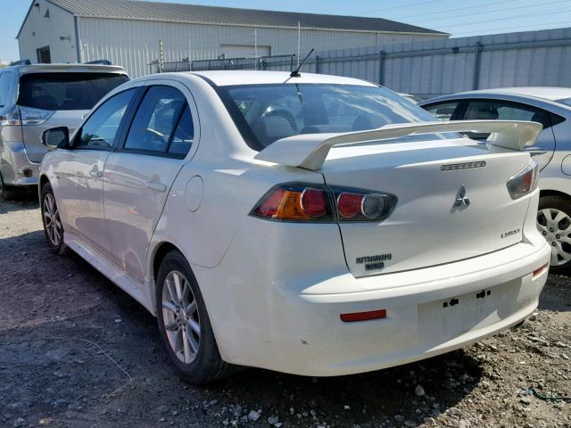 JA32U2FU9FU601376 - 2015 MITSUBISHI LANCER ES WHITE photo 3