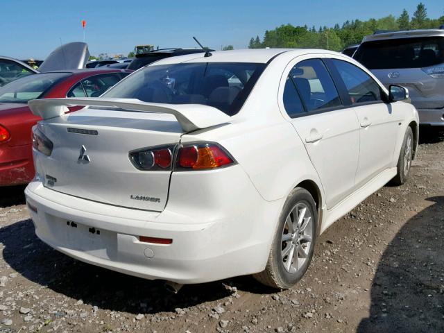 JA32U2FU9FU601376 - 2015 MITSUBISHI LANCER ES WHITE photo 4