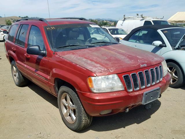 1J4GW58NX2C139591 - 2002 JEEP GRAND CHER RED photo 1