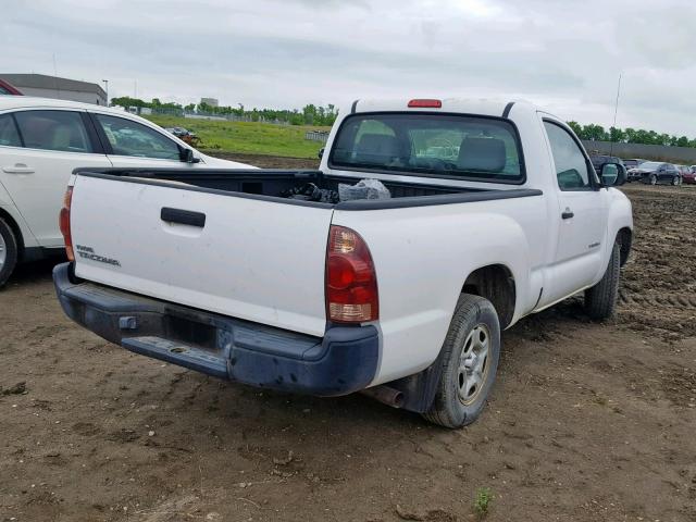 5TENX22N56Z161989 - 2006 TOYOTA TACOMA WHITE photo 4