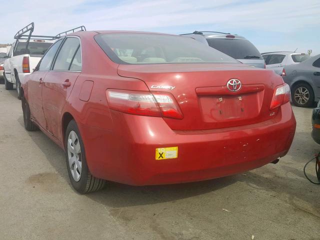 4T1BE46K17U185331 - 2007 TOYOTA CAMRY NEW RED photo 3