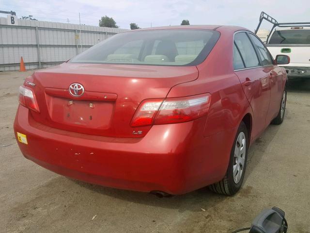 4T1BE46K17U185331 - 2007 TOYOTA CAMRY NEW RED photo 4