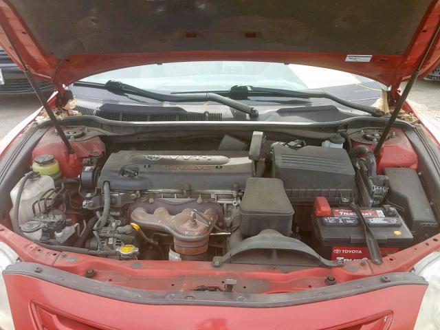 4T1BE46K17U185331 - 2007 TOYOTA CAMRY NEW RED photo 7