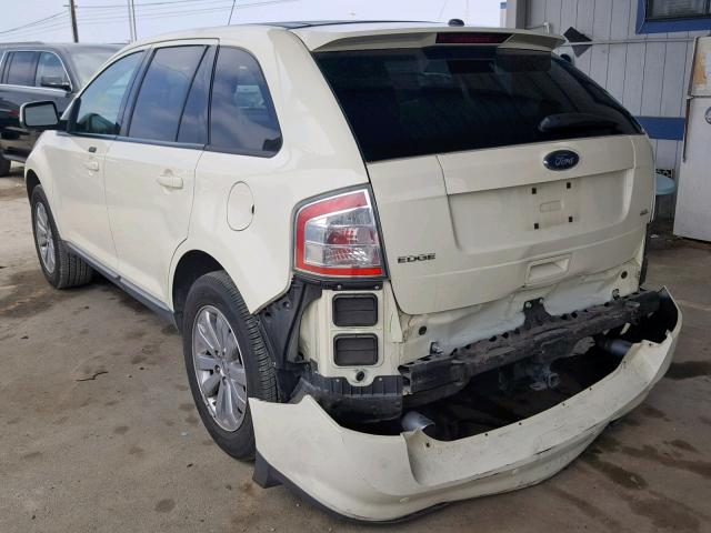 2FMDK38C08BB11035 - 2008 FORD EDGE SEL CREAM photo 3