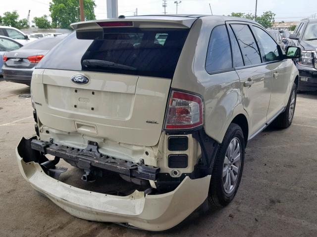 2FMDK38C08BB11035 - 2008 FORD EDGE SEL CREAM photo 4