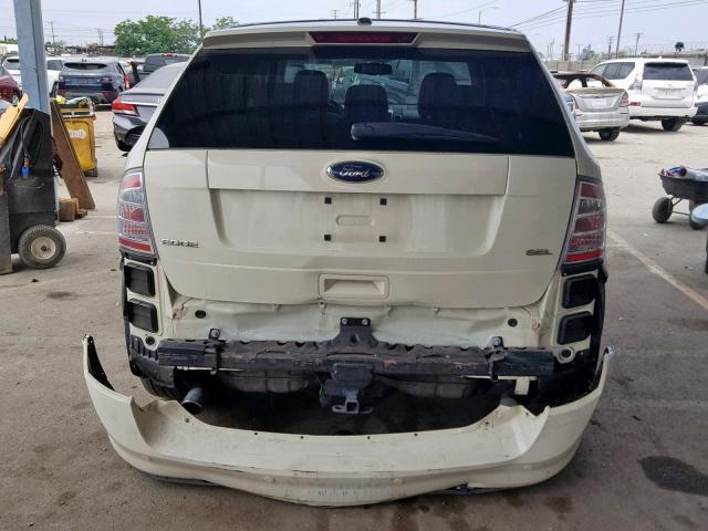 2FMDK38C08BB11035 - 2008 FORD EDGE SEL CREAM photo 9