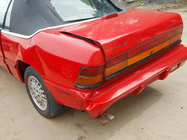 1C3EU4536SF629397 - 1995 CHRYSLER LEBARON GT RED photo 9