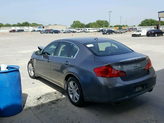 JN1DV6AR1BM650036 - 2011 INFINITI G25 GRAY photo 3