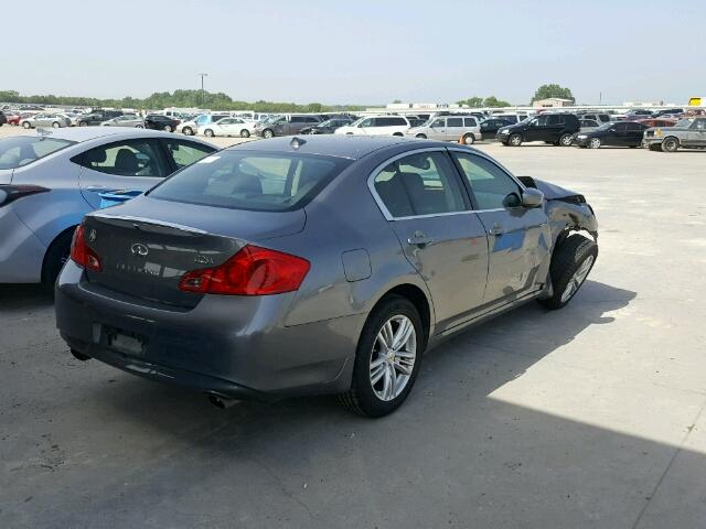 JN1DV6AR1BM650036 - 2011 INFINITI G25 GRAY photo 4