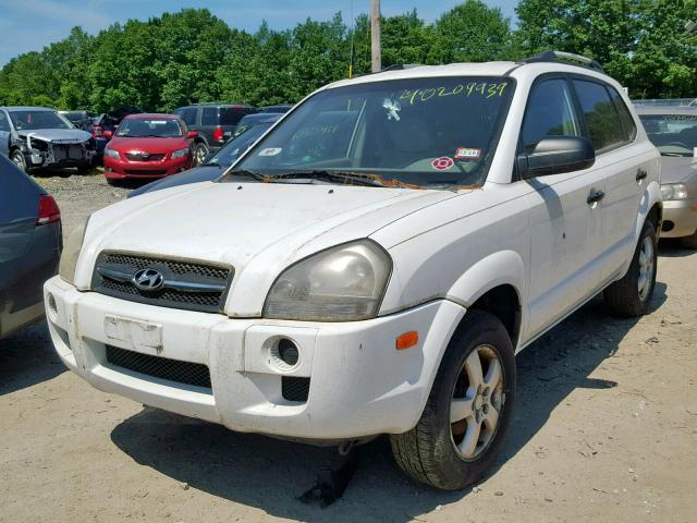 KM8JM12B25U065053 - 2005 HYUNDAI TUCSON GL WHITE photo 2