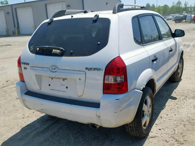 KM8JM12B25U065053 - 2005 HYUNDAI TUCSON GL WHITE photo 4