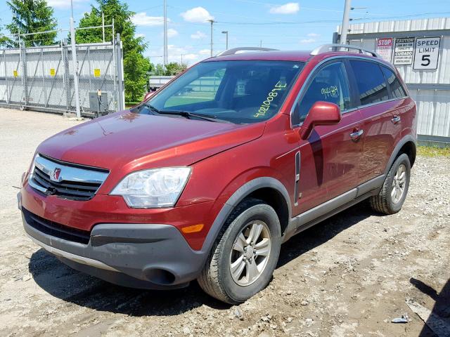 3GSCL33P48S725253 - 2008 SATURN VUE XE RED photo 2