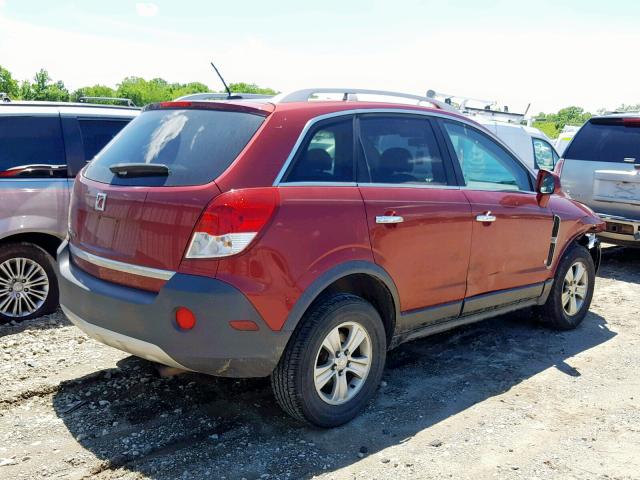 3GSCL33P48S725253 - 2008 SATURN VUE XE RED photo 4