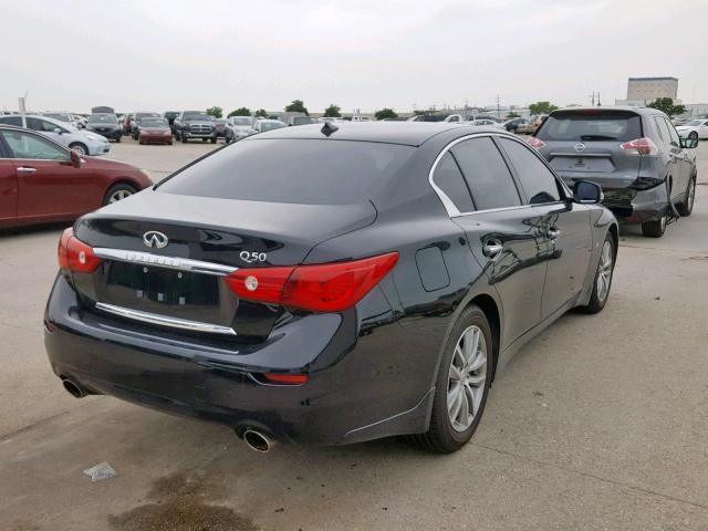 JN1BV7AP9FM351315 - 2015 INFINITI Q50 BASE BLACK photo 4