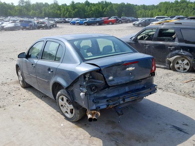 1G1AK52FX57616406 - 2005 CHEVROLET COBALT BLUE photo 3