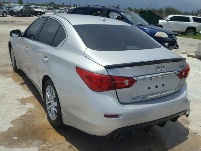 JN1BV7AP5FM339842 - 2015 INFINITI Q50 BASE SILVER photo 3