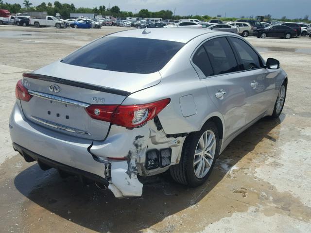 JN1BV7AP5FM339842 - 2015 INFINITI Q50 BASE SILVER photo 4