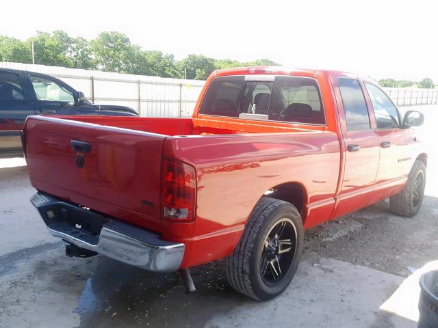 1D7HA18N95S270433 - 2005 DODGE RAM 1500 S RED photo 4