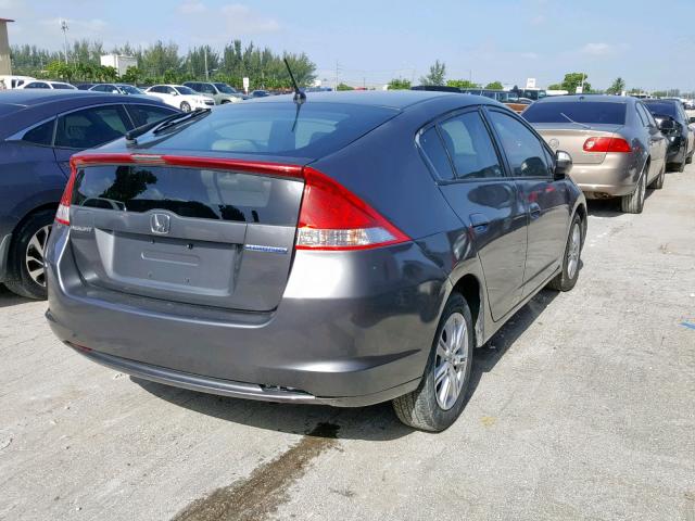 JHMZE2H72AS029638 - 2010 HONDA INSIGHT EX GRAY photo 4