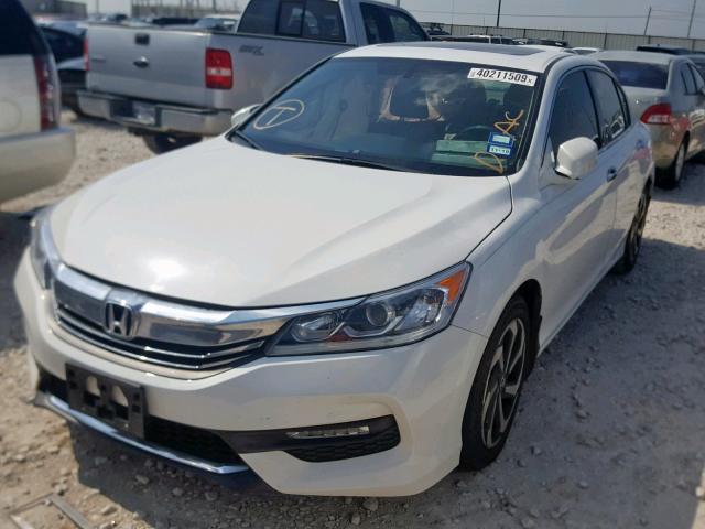 1HGCR3F81GA001990 - 2016 HONDA ACCORD EXL WHITE photo 2