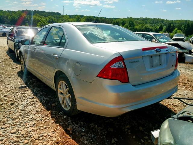 3FAHP0JA6BR331714 - 2011 FORD FUSION SEL SILVER photo 3