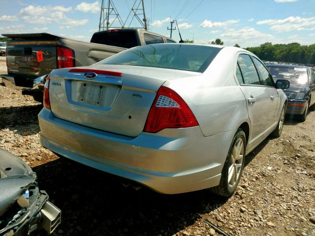 3FAHP0JA6BR331714 - 2011 FORD FUSION SEL SILVER photo 4