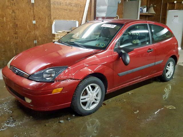 3FAFP31343R102654 - 2003 FORD FOCUS ZX3 MAROON photo 2