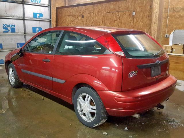 3FAFP31343R102654 - 2003 FORD FOCUS ZX3 MAROON photo 3