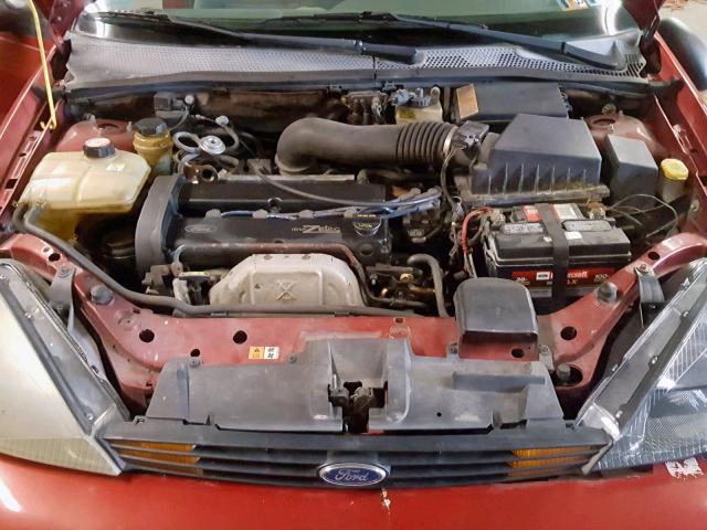 3FAFP31343R102654 - 2003 FORD FOCUS ZX3 MAROON photo 7