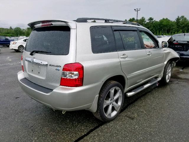 JTEEW21A860013610 - 2006 TOYOTA HIGHLANDER SILVER photo 4